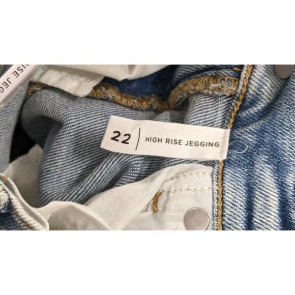 PacSun Womens Size 22 Blue Light Wash Distressed High Rise Jegging Denim Jeans - Picture 12 of 12